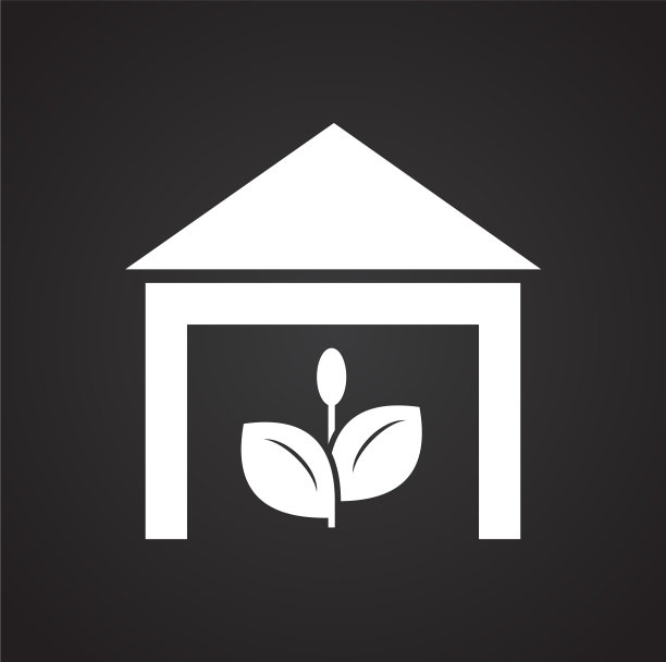 在图形和网页的黑色背景上增长图标图片下载