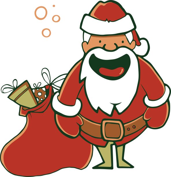 圣诞老人扛着袋子图片下载