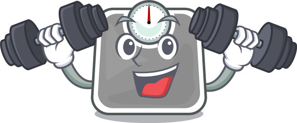 体型字符的健康体重秤图片下载