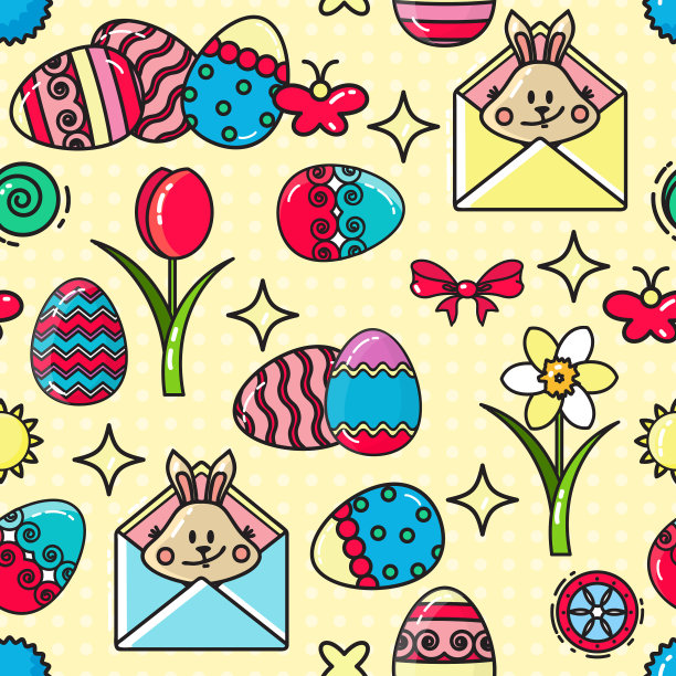 复活节缤纷背景图片下载