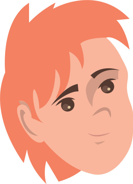 年轻人的脸在白色背景上图片下载