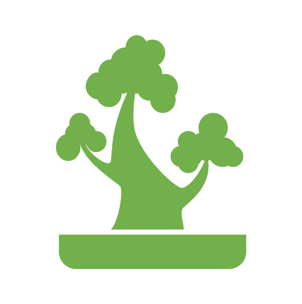 盆景图标的背景图形和web图片下载