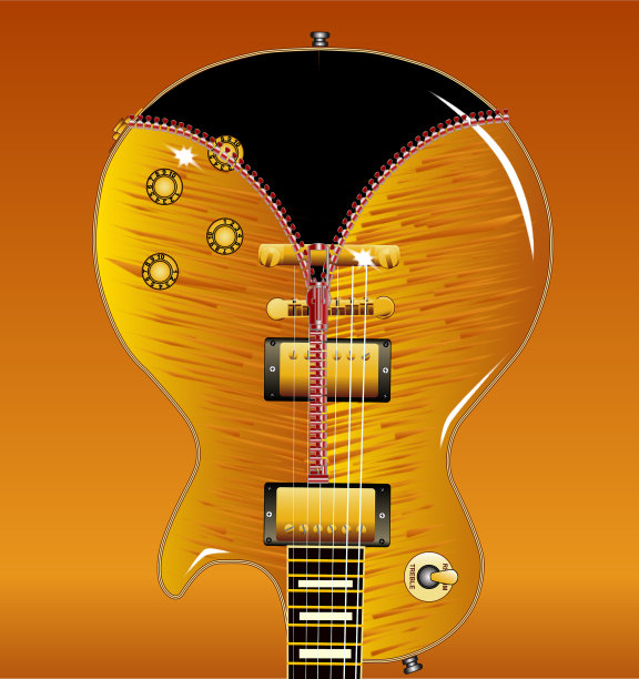 拉链的吉他图片下载