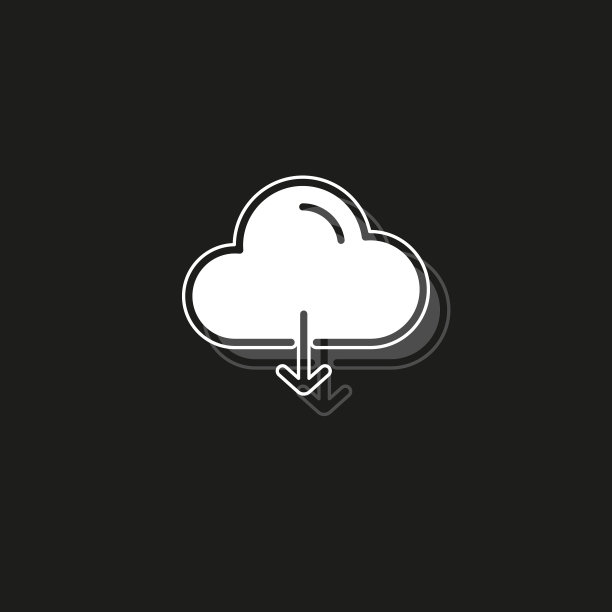 简单的云下载图标图片下载