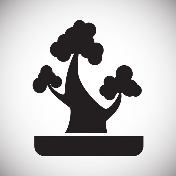 盆景图标的背景图形和web图片下载