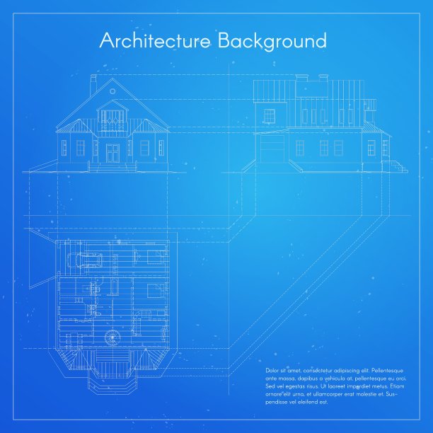城市建筑蓝图图片下载