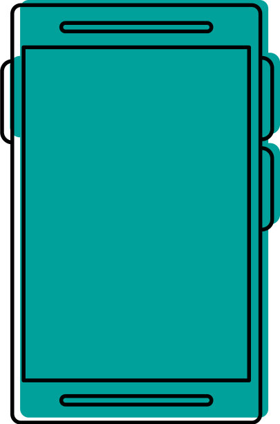 智能手机与空白屏幕图标图像图片下载