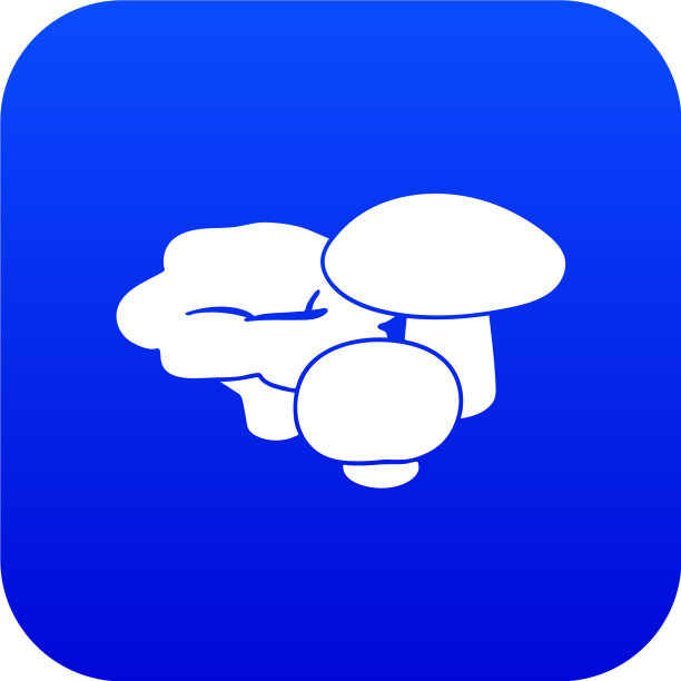 蘑菇图标蓝色图片下载