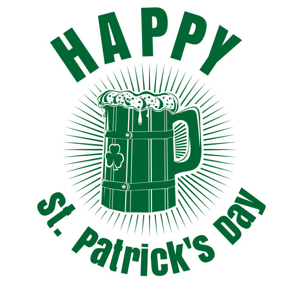 圣帕特里克日设计啤酒杯图片下载