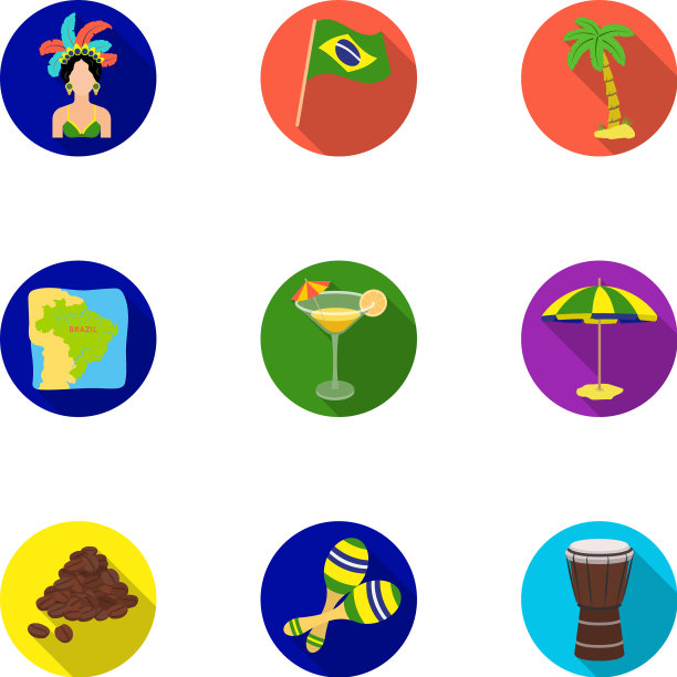 一套图标的主题巴西巴西图片下载