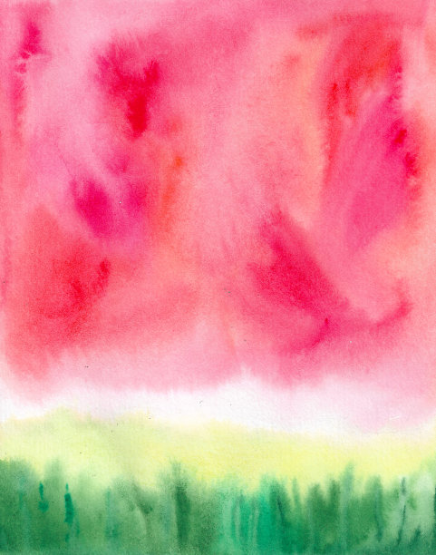 水彩夏季背景，仿西瓜片图片下载