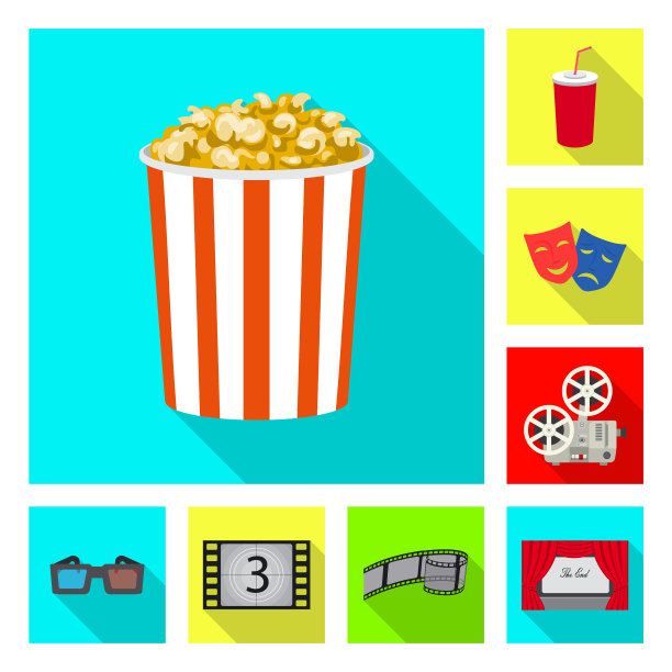 孤立对象的电视和电影标志图片下载