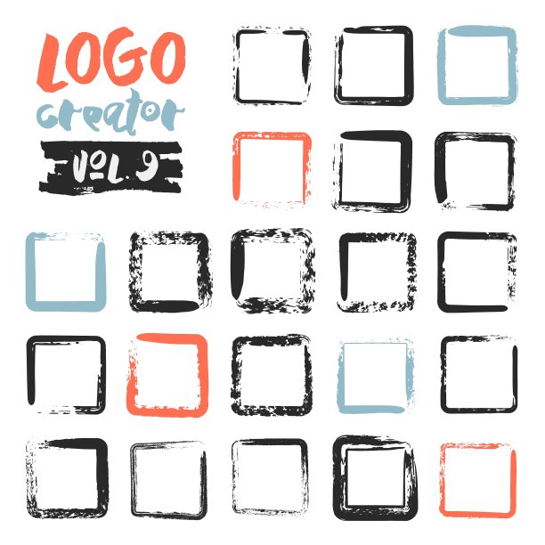 一套21种独特的墨水素描形状图片下载