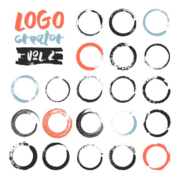 一套21种独特的墨水素描形状图片下载