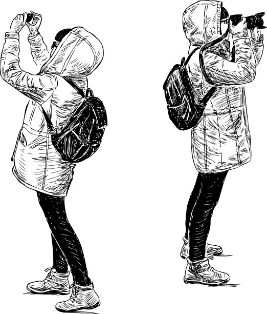 女游客拍照图片下载