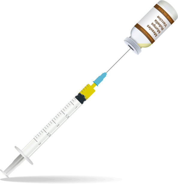 免疫接种麻疹、腮腺炎、风疹疫苗图片下载