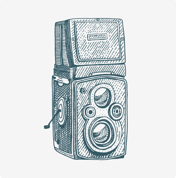 照片相机古董雕刻手绘图片下载