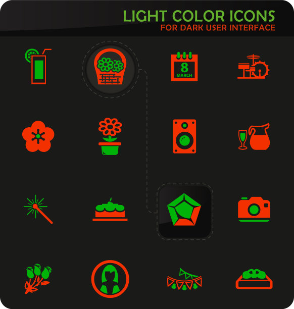 妇女节图标套装图片下载