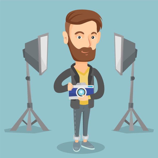 摄影棚里的摄影师图片下载