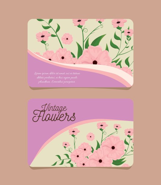 复古花框装饰图片下载