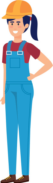 戴头盔的女建筑工图片下载