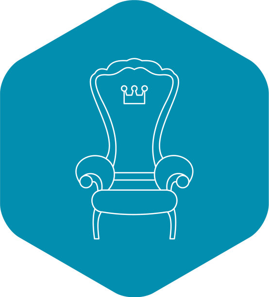 王座图标轮廓风格图片下载