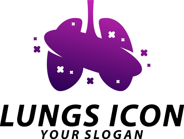 肺保健标志肺健康标志模板图标图片下载