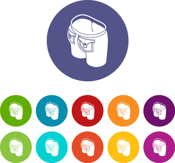 牛仔裤按钮图标设置颜色图片下载