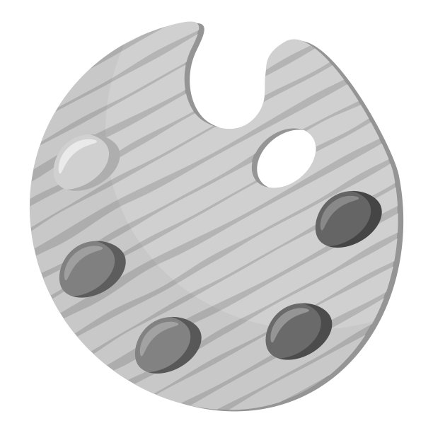 调色板绘制图标灰色单色风格图片下载