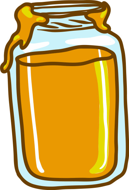 打开蜂蜜罐图标手绘风格图片下载