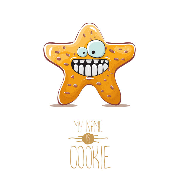 有趣的手绘星形饼干图片下载