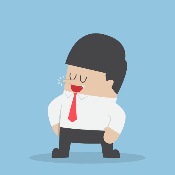 自信的商人双手叉腰站着图片下载