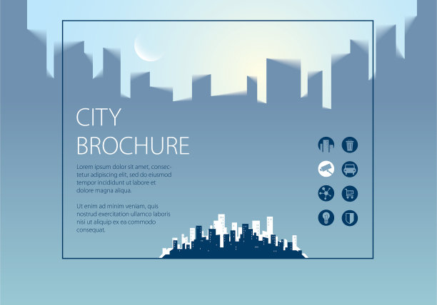 简单简约的城市天际线旅行图片下载