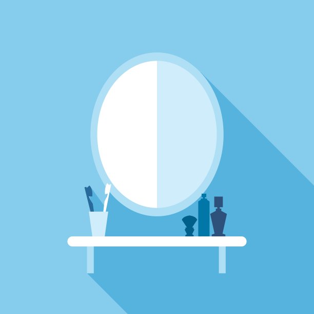 浴室的数码架子和配件图片下载