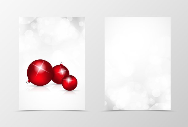 正面和背面灯传单模板设计图片下载