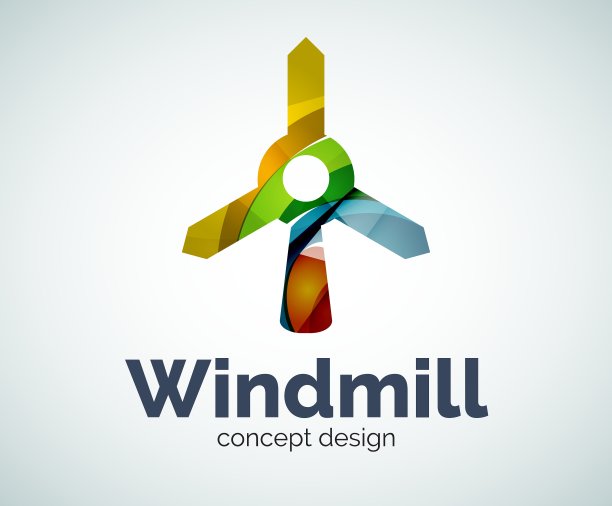 风车标志模板图片下载