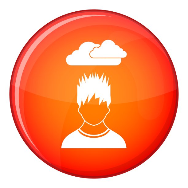 沮丧的人，头顶乌云的偶像图片下载