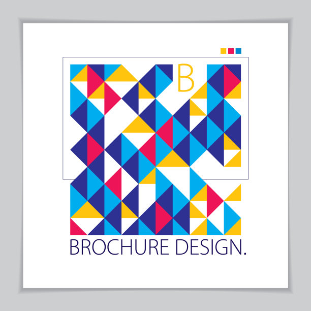 简约的宣传册设计几何图案图片下载