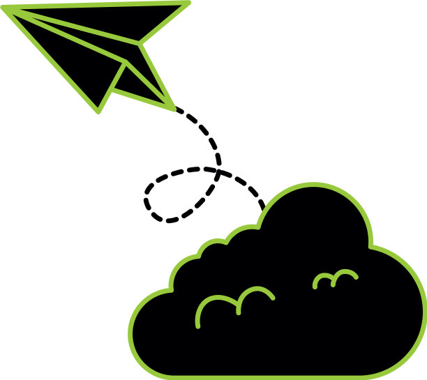 纸飞机飞着云图片下载