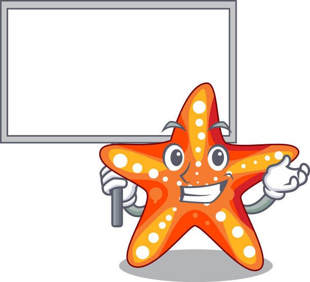 带板海星在人物海滩旁边图片下载