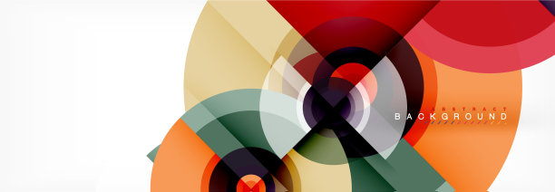 最小几何圆和三角形抽象图片下载