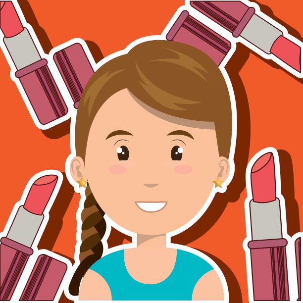 女人化妆刷图片下载