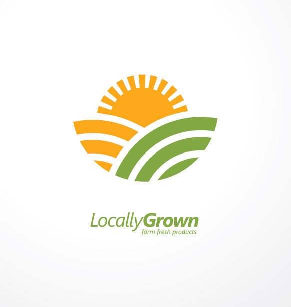 本地农场生鲜产品简单的标志设计图片下载