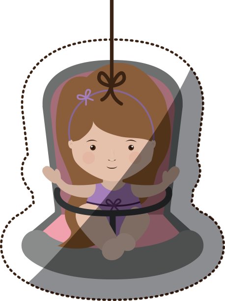 隔离女婴设计图片下载