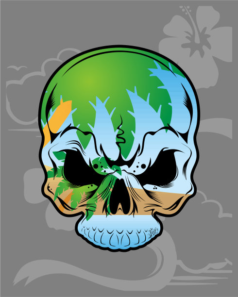 骷髅之夏和海滩图片下载