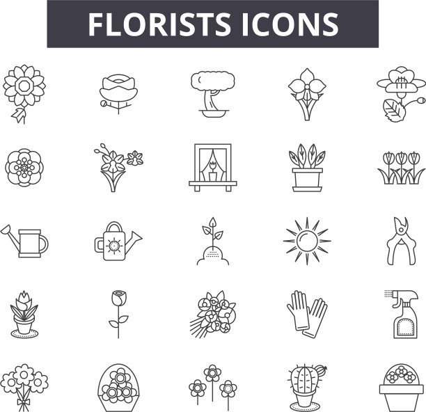 花商图标系列图标为网络和移动图片下载