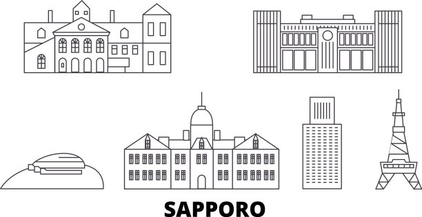 日本札幌线旅游天际线设置日本图片下载