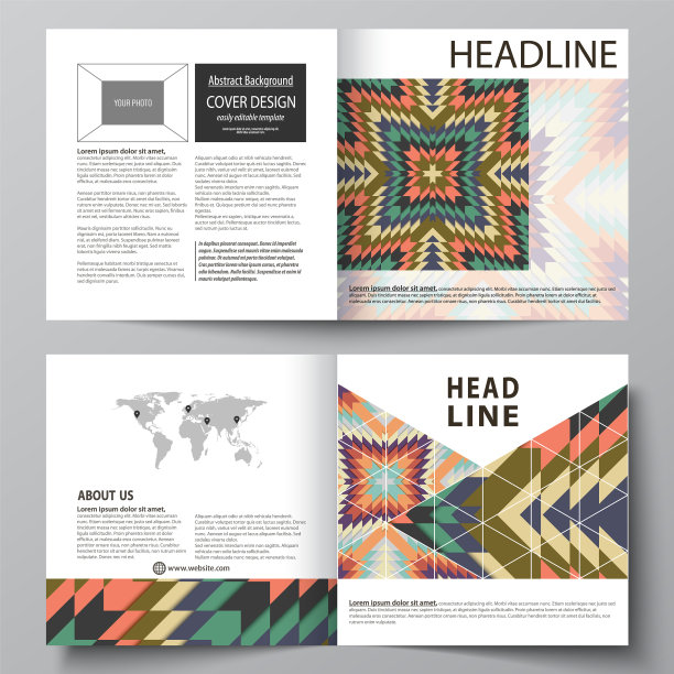 业务模板为方形双折设计图片下载