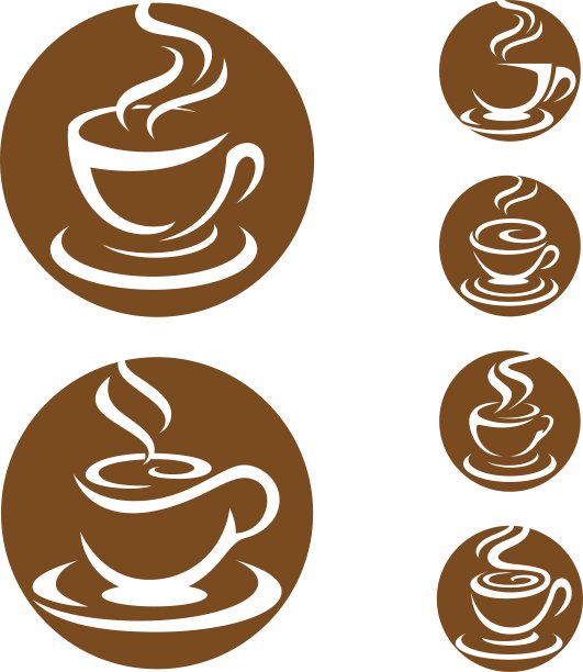 咖啡图标标识模板图标设计图片下载