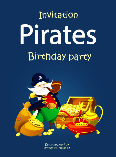 邀请参加海盗派对图片下载